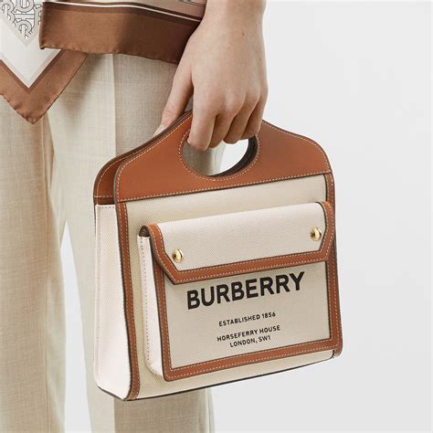 burberry two tone canvas bag